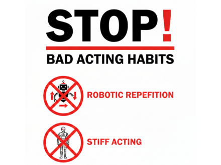 Stop bad acting habits: robotic repetition and stiff acting